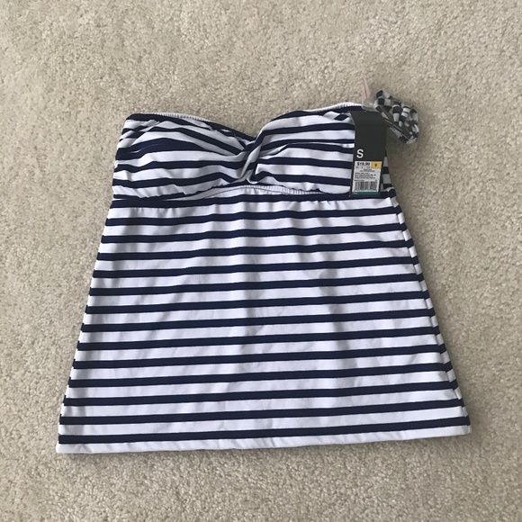 Mossimo Supply Co. Other - NWT Mossimo Twist Bandeau Tankini Navy/White Small